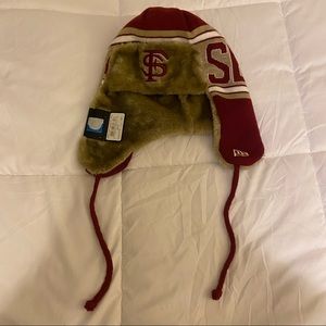 NWT FSU Seminoles New Era Knit Hat with Ear Flaps